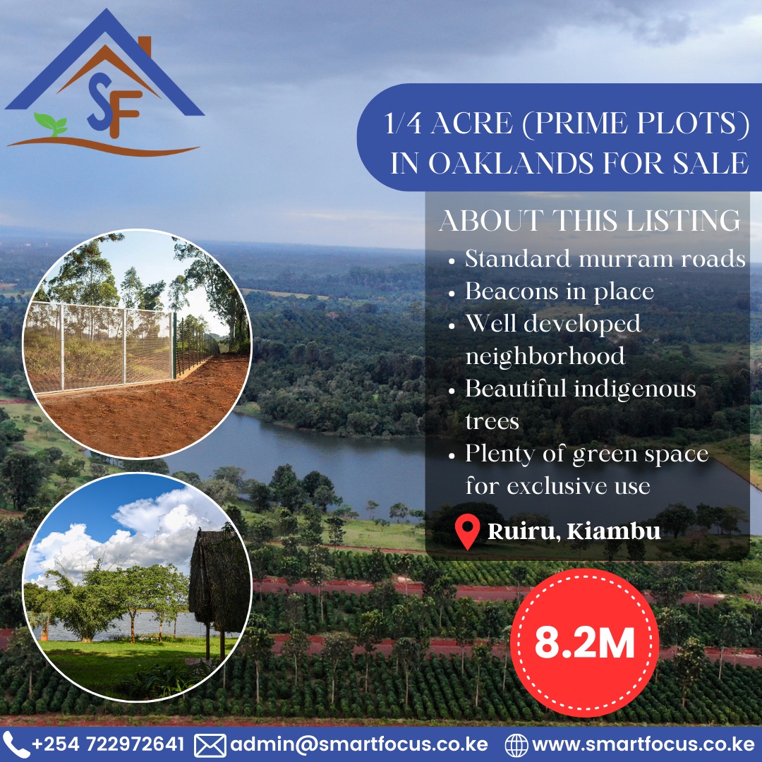 1/4 Acre (Prime Plots) in Oaklands For Sale